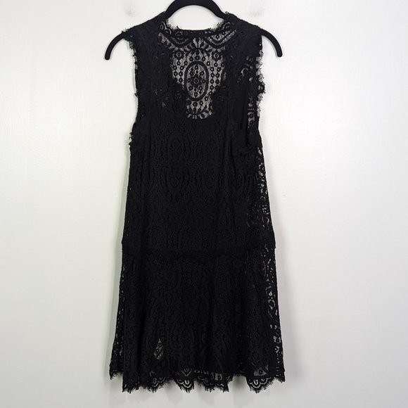 Free People Heart in Two Mini Black Lace Dress Size XS - Picture 5 of 9